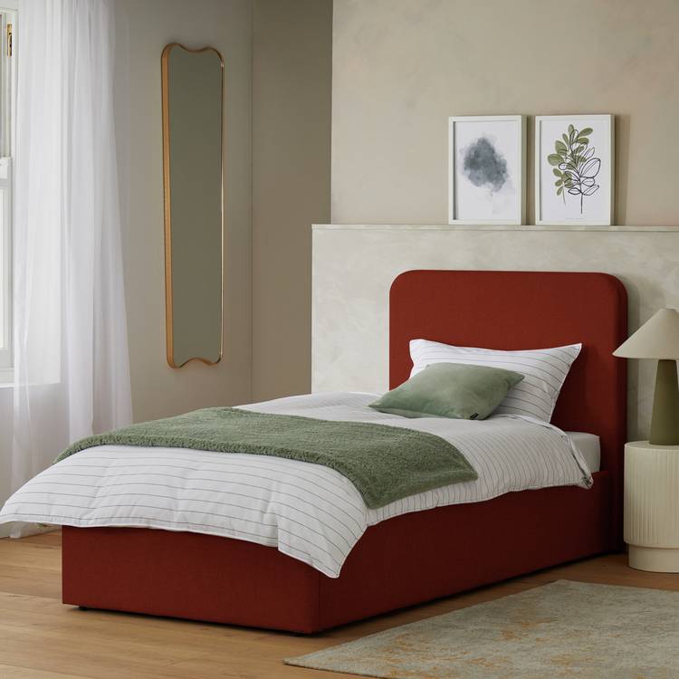 Habitat Chadwell Single End Lift Ottoman Bed - Rust 0
