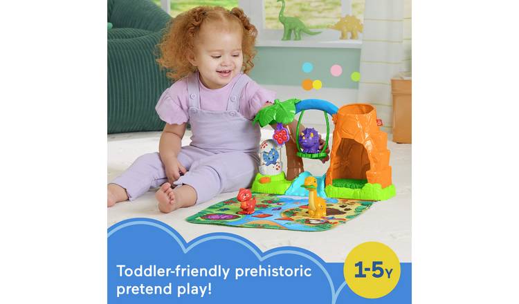 Little People Dinosaur Village & Play Mat Toddler Playset