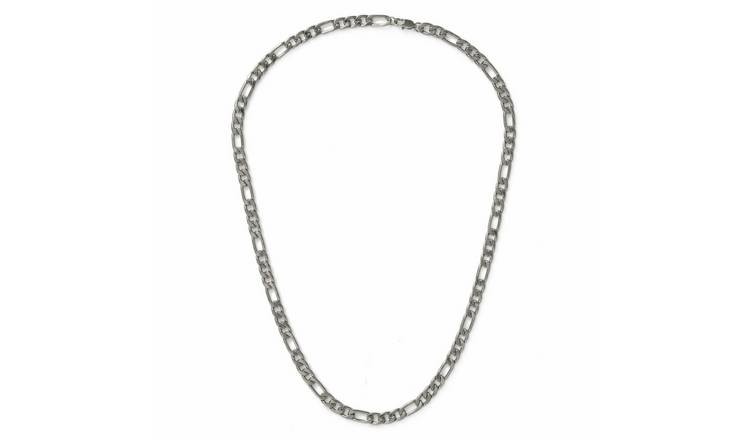 Uncommon Souls Silver Figaro Chain Necklace