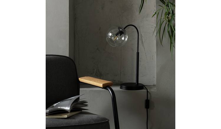 Habitat Coleman Metal Table Lamp - Matte Black