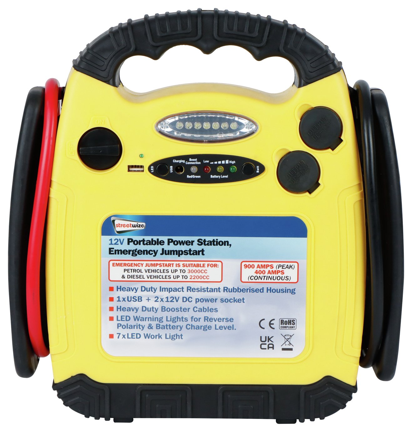 Streetwize Power Station & Emergency Jumpstarter (400 Amp)