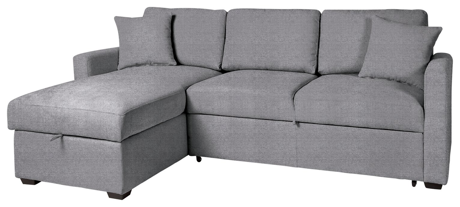 Habitat Reagan Left Hand Storage Chaise Sofa Bed - Grey