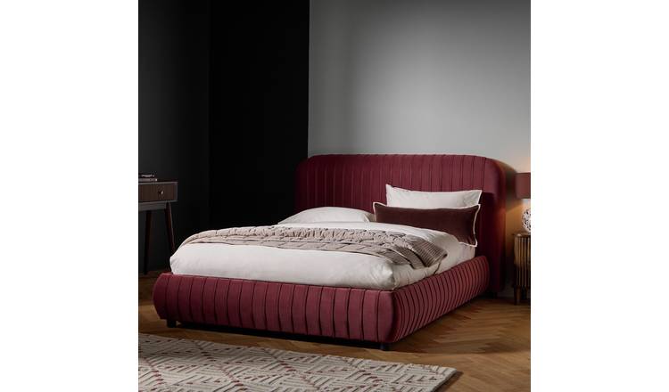 Habitat Beatrix Double End Lift Ottoman Bed - Dark Red