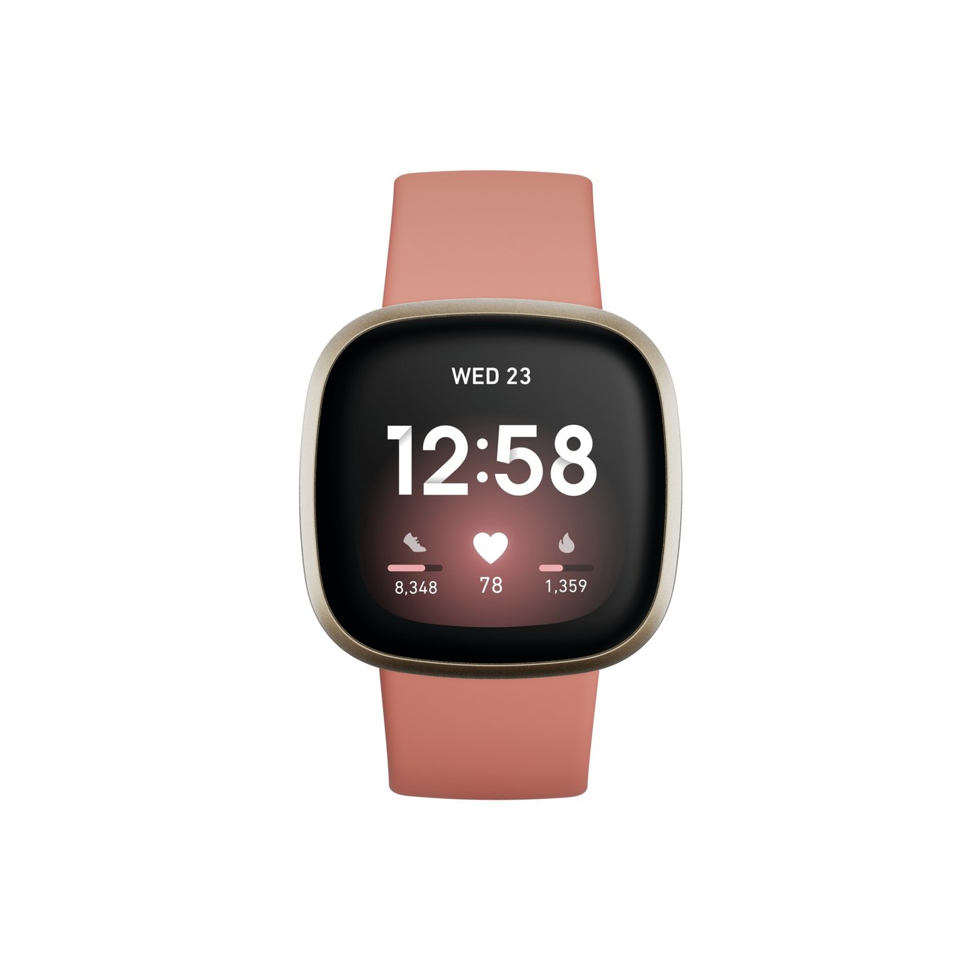 argos fitbit versa rose gold