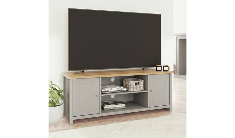 GFW Lancaster Coffee Table With Shelf and TV Unit - Grey
