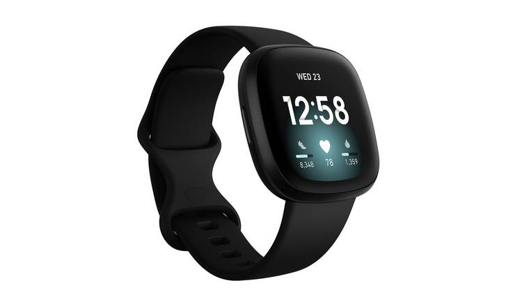 Buy Fitbit Versa 3 Smart Watch - Black | Fitness and activity trackers |  Argos