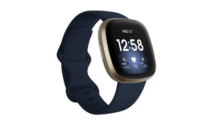 Buy Fitbit Versa 3 Smart Watch - Midnight Blue | Fitness and activity trackers | Argos