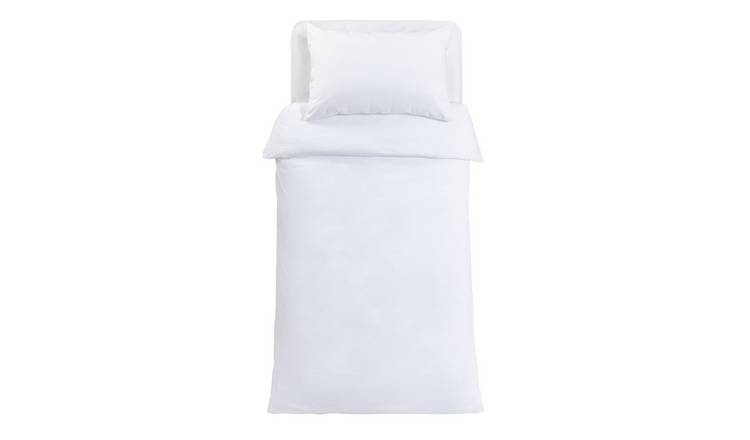 Argos Home Brushed Cotton Plain White Bedding Set - Toddler