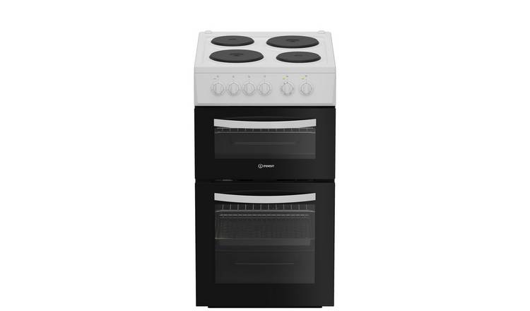 Indesit ITE5EMW 50cm Twin Cavity Electric Cooker - White