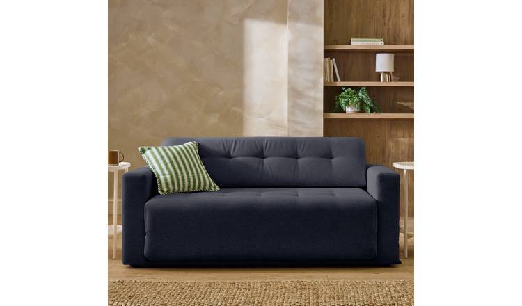 Argos Home Finn Fabric 2 Seater Sofa Bed - Navy Blue
