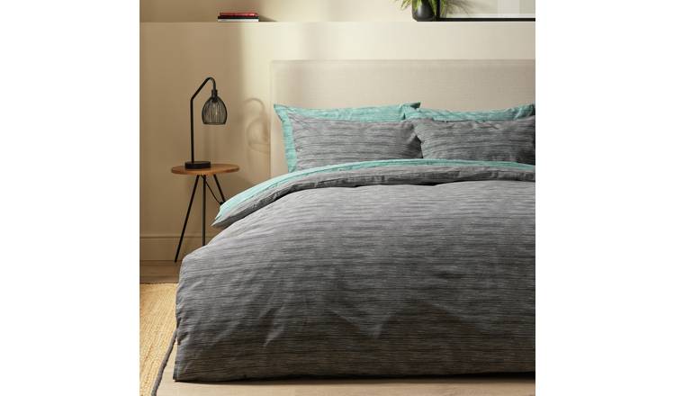Argos Home Stockholm Stripe Black Bedding Set - Superking