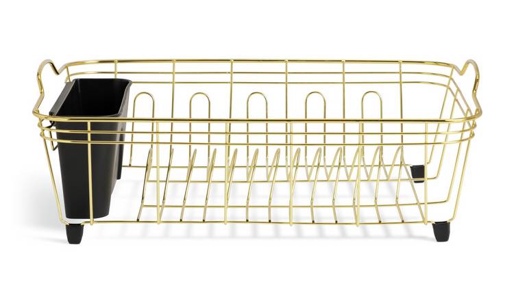 Habitat Large Wire Dish Drainer - Brass