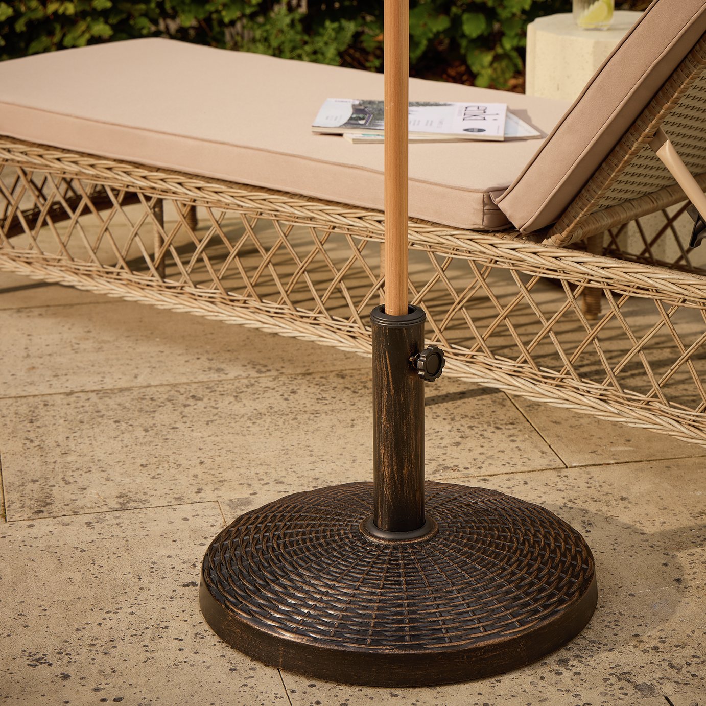 argos patio umbrella base Buy Argos Home Decorative Parasol Base - Black | Garden parasols and bases
