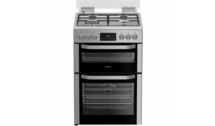Hotpoint HDD6GDC2WX 60cm Double Oven Dual Fuel Cooker