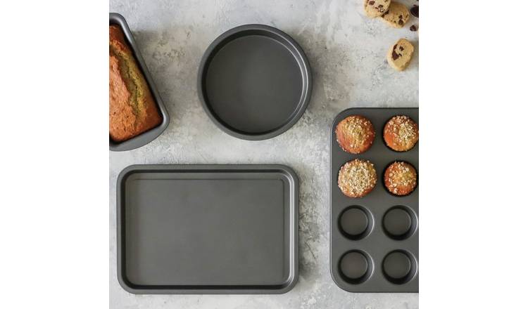 KitchenCraft 4 Piece Non-Stick Carbon Steel Bakeware Set