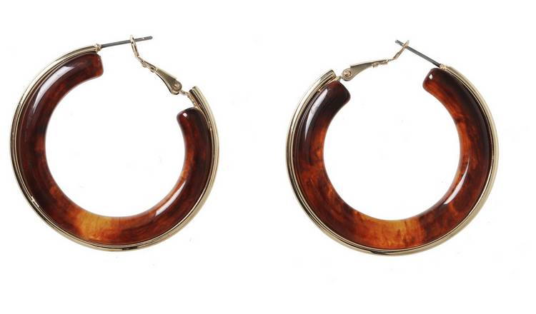 Liars & Lovers Amber Tortoiseshell Hoop Earrings