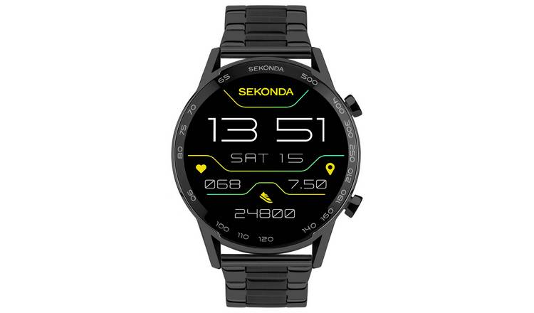  Sekonda Black Stainless Steel Bracelet Smart Watch