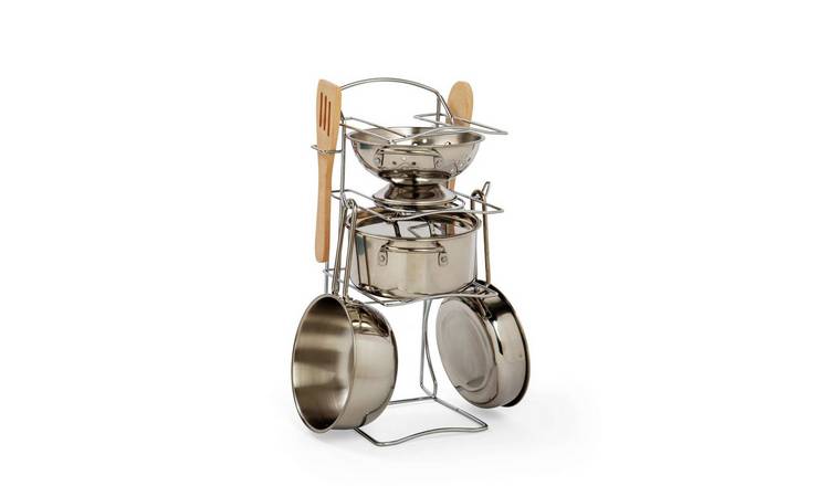 Bigjigs Toys Cooking Pot Rack Roleplay Toy