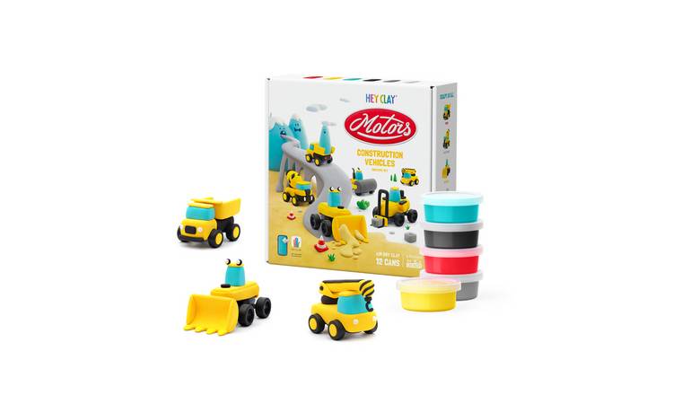 Hey Clay Construction Vehicles 12 Can Set