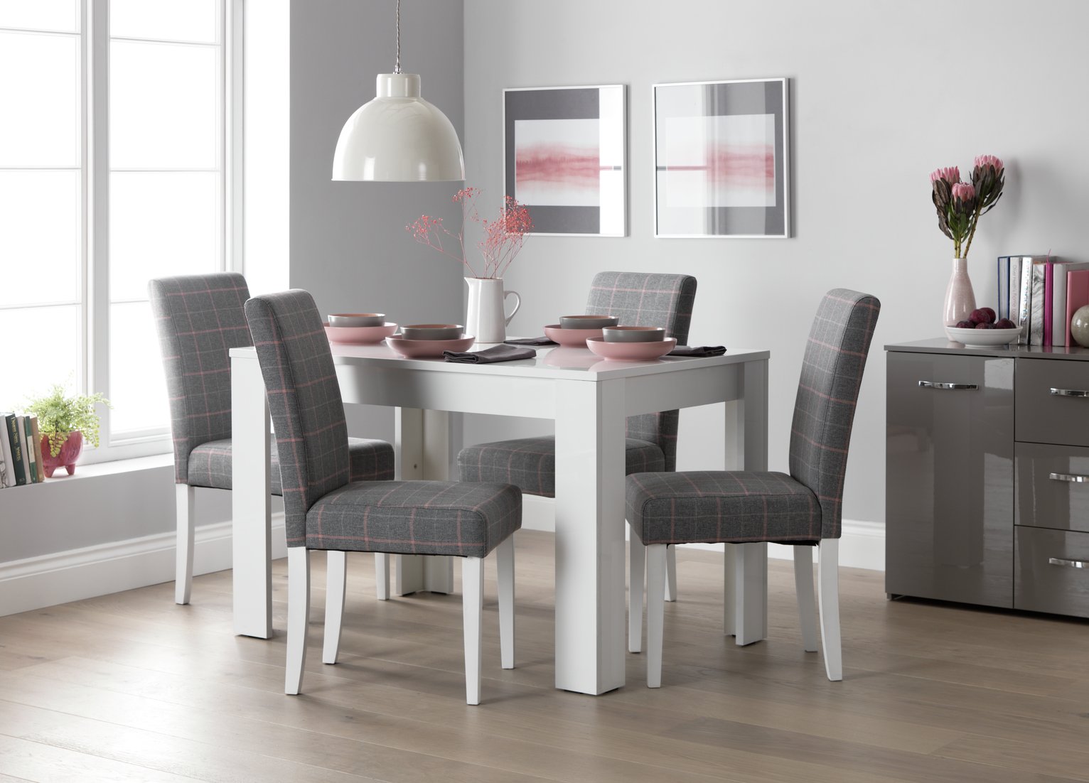 Argos Home Miami White Gloss Dining Table & 4 Chairs Review