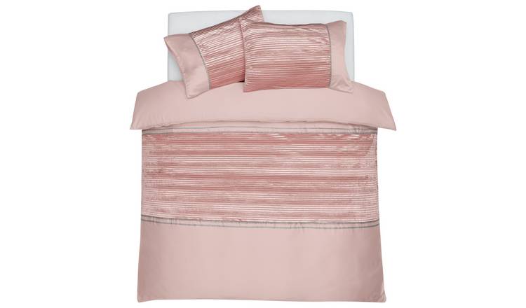 Buy Argos Home Sparkle Velvet Blush Pink Bedding Set Kingsize Duvet