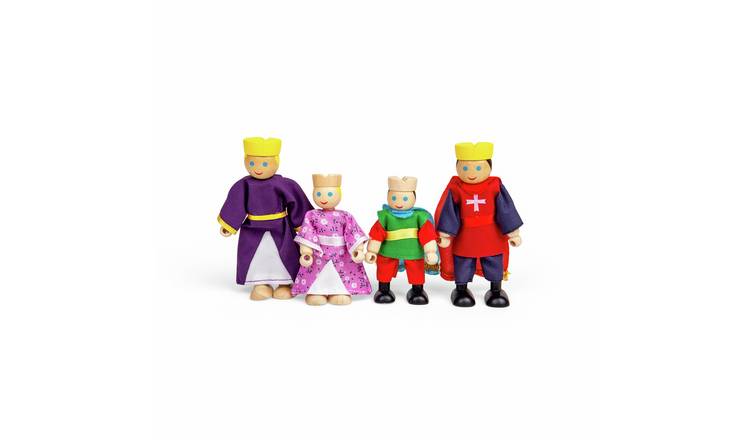 BIGJIGS Toys Wooden Royal Family Dolls Set