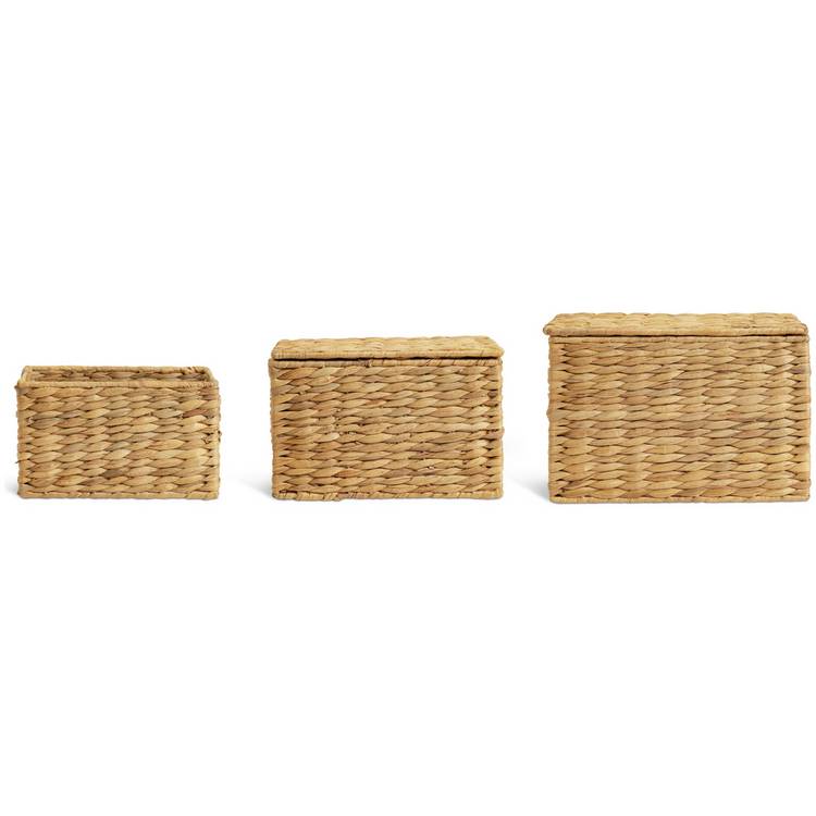 MCMILEE Ins Water Hyacinth Woven Tessuto Scatola Rattan