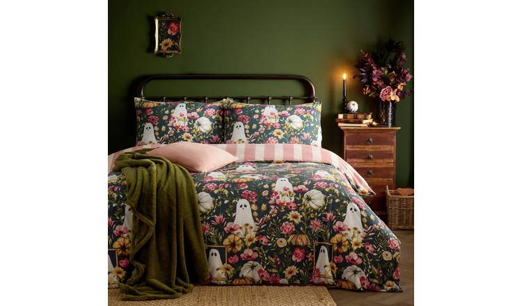 furn Bootanical Green & Pink Bedding Set - Single