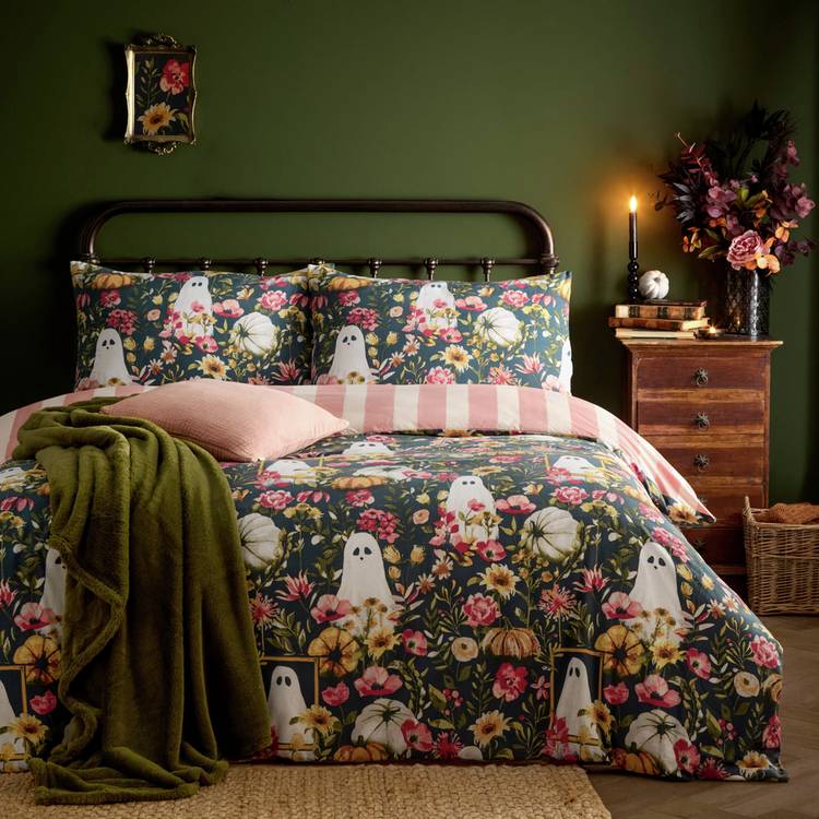 furn Bootanical Green & Pink Bedding Set - Single 0