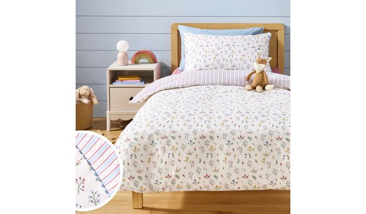 Argos Home Ditsy Floral Rik Rak Kids Bedding Set - Toddler