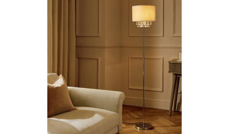 Argos Home Sophia Beaded Shade Floor Lamp - Cream