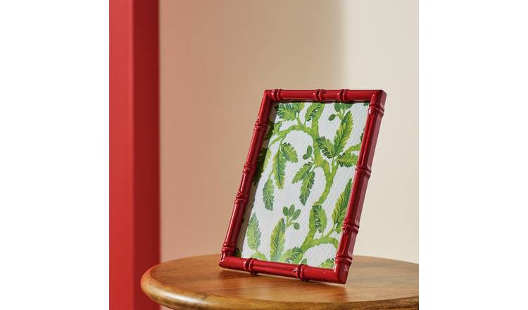 Habitat Bamboo Effect Red Picture Frame - 5x7"