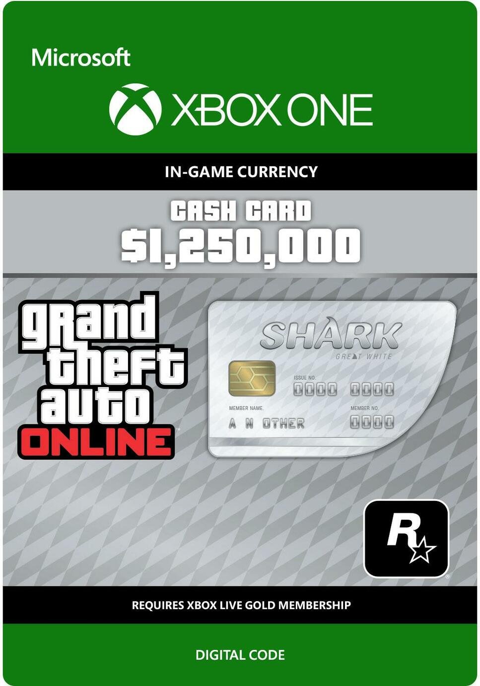 GTA 5 Great White Shark Cash Card Xbox One Digital Download