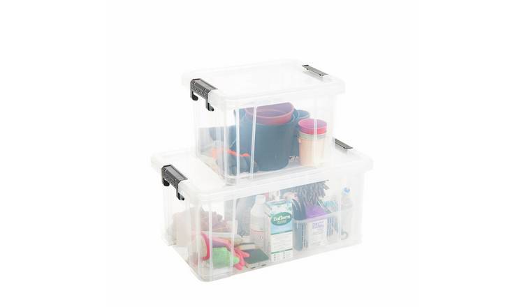 Strata Stackmaster 2 Mixed Storage Boxes - Black