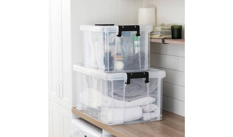 Strata Stackmaster 2 Mixed Storage Boxes - Black