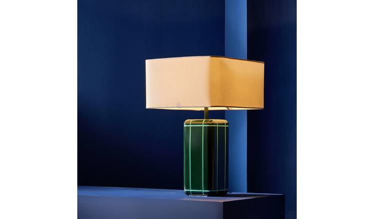 Habitat Metro Resin Large Table Lamp - Dark Green