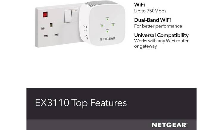 Netgear EX3800 Ripetitore WiFi AC750 – Range Extender Con Presa Passante, Antenne Esterne E Porta Ethernet - 3
