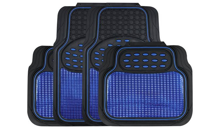 Blue rubber floor mats for deals cars