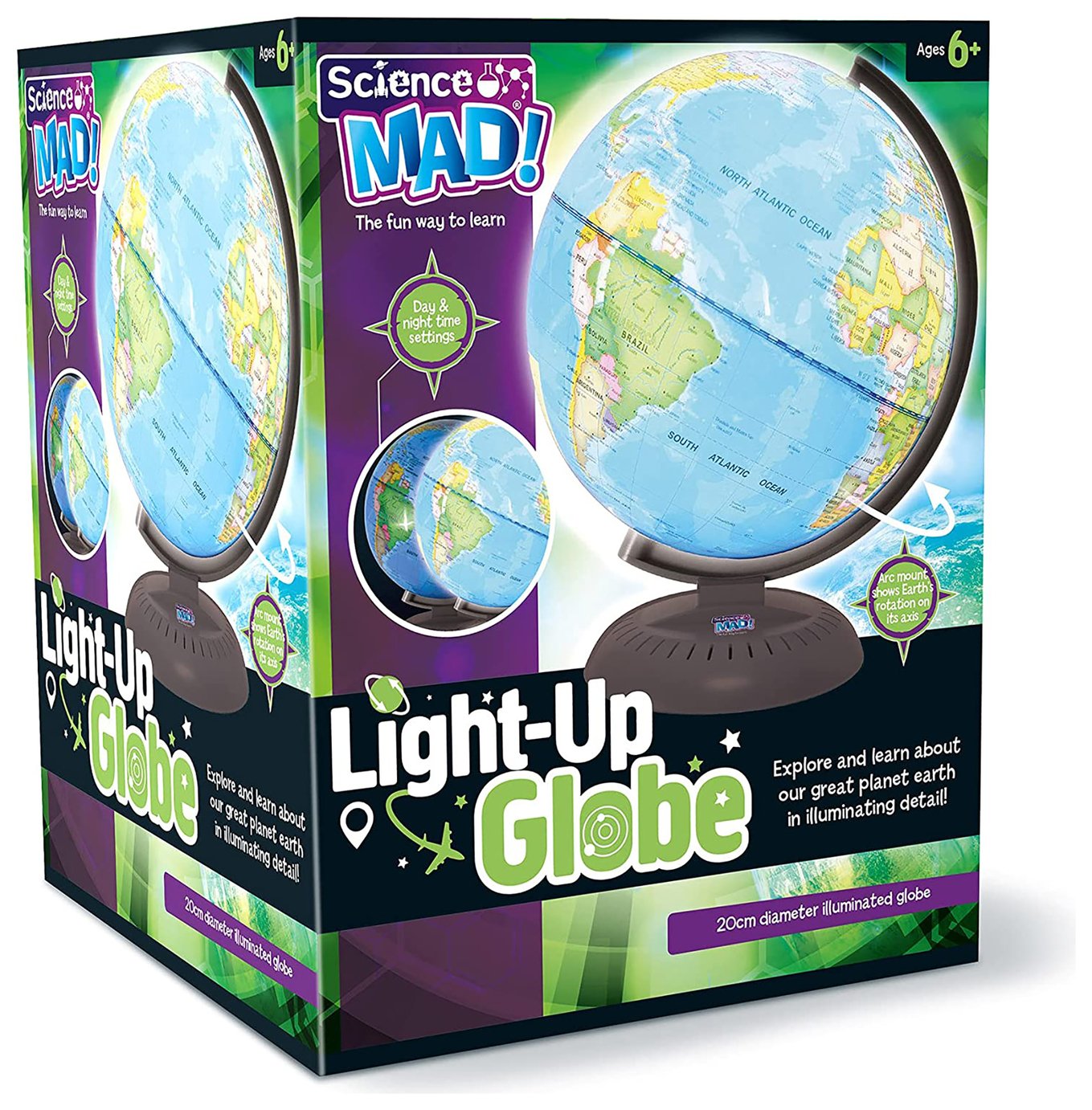 Discovery 20cm Illuminated Night Globe