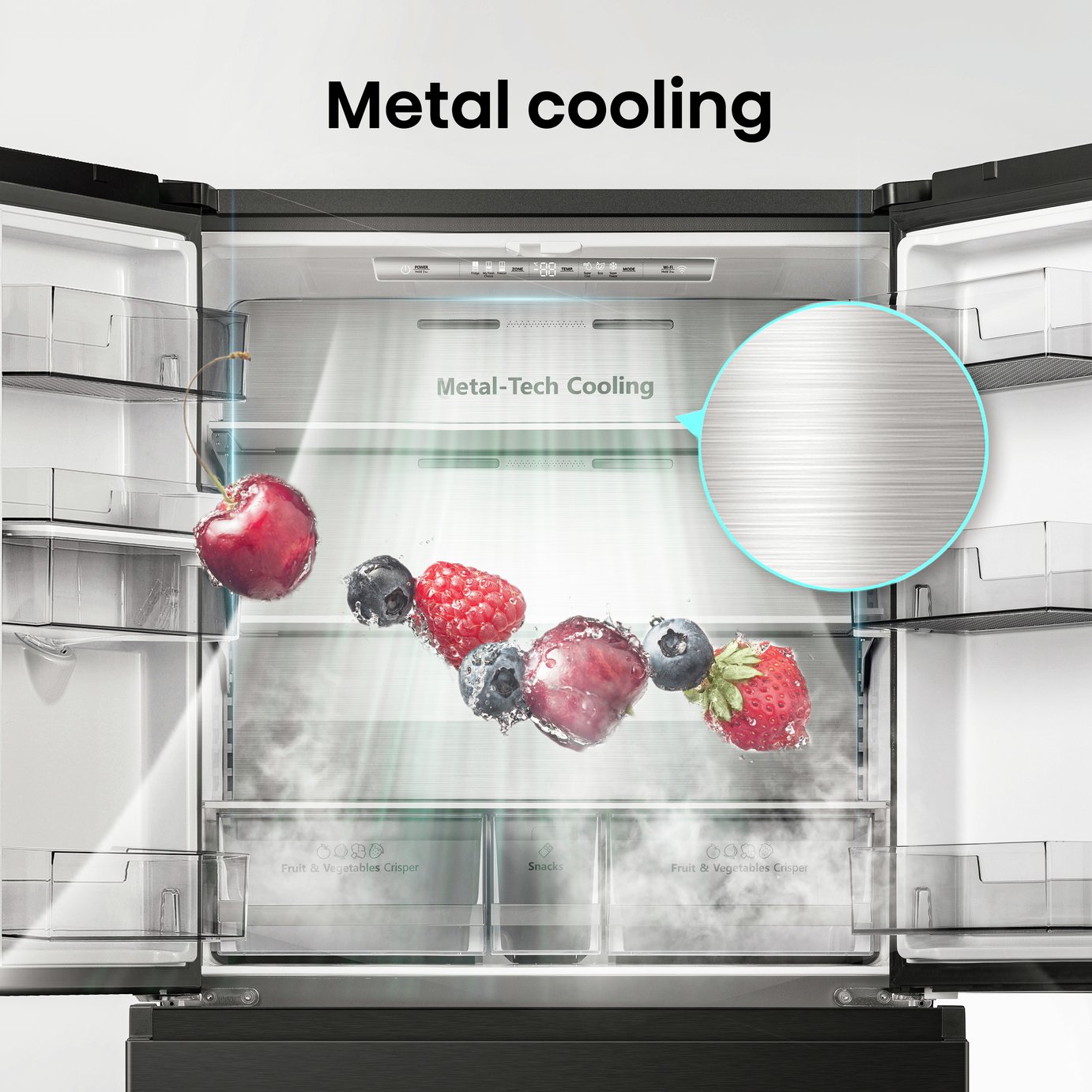 Buy Hisense RF749N4SWFE American Fridge Freezer - Black | Fridge