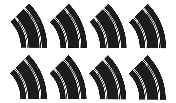 Scalextric 8x Radius 2 Curve 45° track pieces