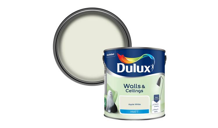 Dulux Walls & Ceilings Matt Paint Apple White - 2.5L