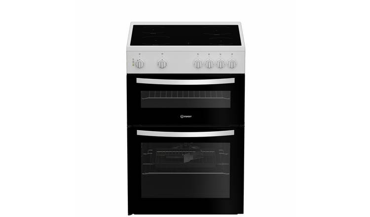 Indesit IDE6VMW 60cm Double Oven Electric Cooker - White