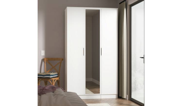 Welcome Orillia 3 Door Mirror Wardrobe - White