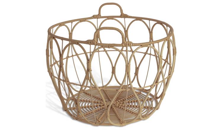 Habitat Open Weave Blanket Storage Basket - Natural