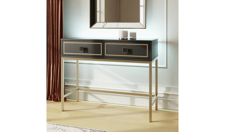 Frank Olsen Mia 2 Drawer Console Table - Black