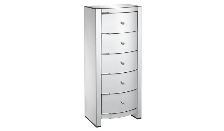 White gloss chest on sale of drawers argos