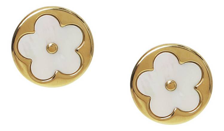 Liars & Lovers Stainless Steel Circle Flower Stud Earrings