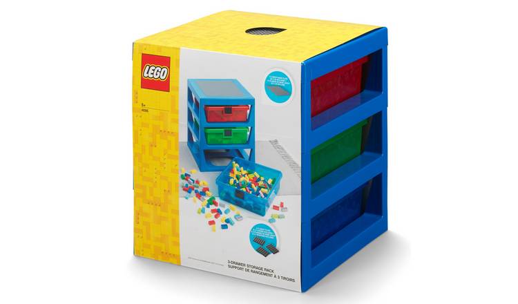 LEGO 3-Drawer Storage Rack - Blue