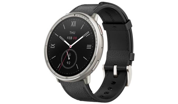 Amazfit Active 2 Premium Smart Watch - Black Leather